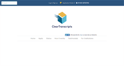 Desktop Screenshot of cleartranscripts.com